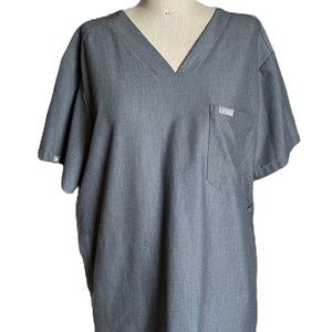 FIGS Women’s Scrubs Top Charcoal Gray. Size small